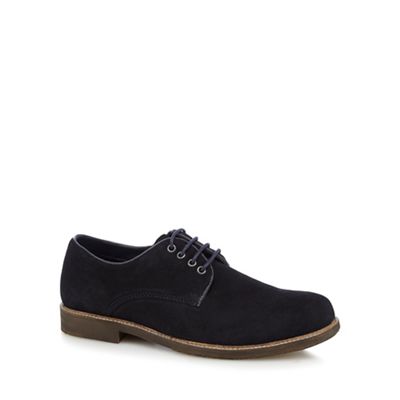 Navy suede Derby shoes